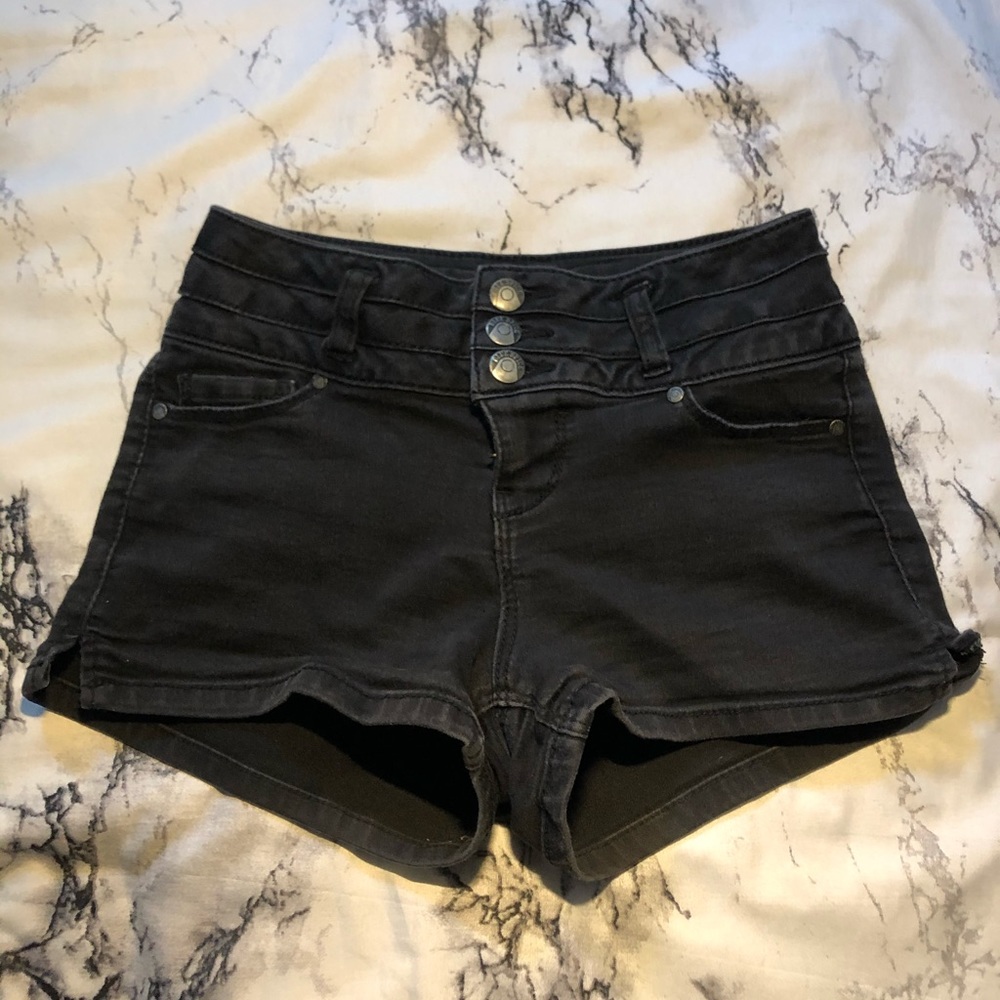 black shorts